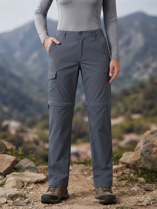Columbia Pants - Columbia Women's Gray Convertible Hiking Pants